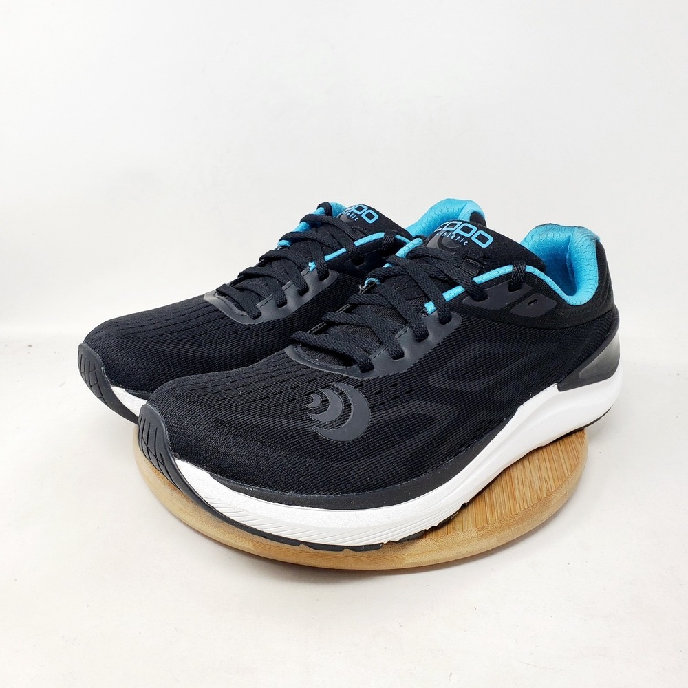 Topo Running Shoes Womens 9.5 Black Lace Up Athletic Ultrafly 3 Sneaker - Picture 2 of 14